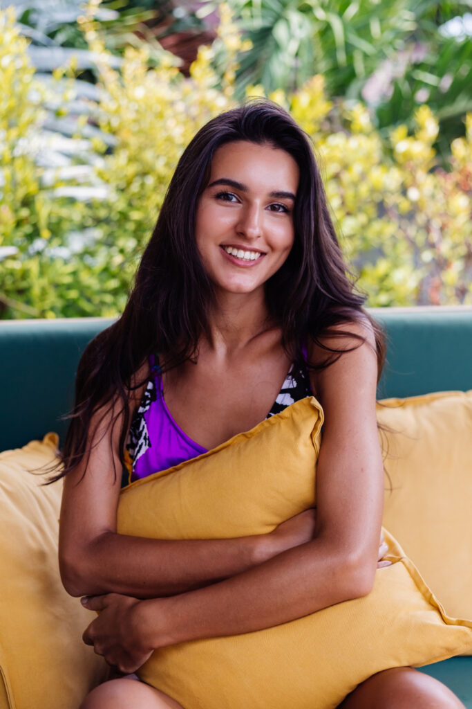 pretty fit slim positive Colombia woman
